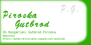 piroska gutbrod business card